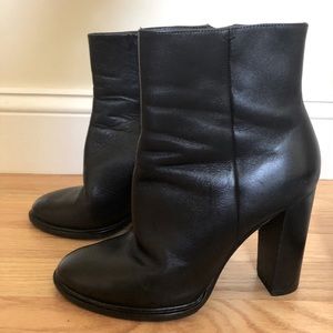 Vince Black Leather Booties - Size 7